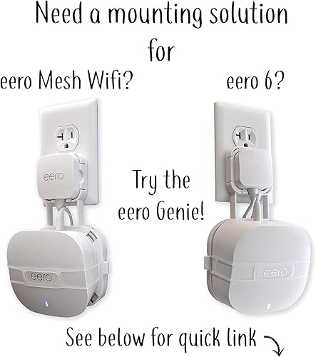 Miniatura 7 de The eero Pro Genie for eero Pro 6 y 6E Soporte de pared para toma de corriente (paquete de 3) Perfil más bajo Acceso abierto Múltiples opciones