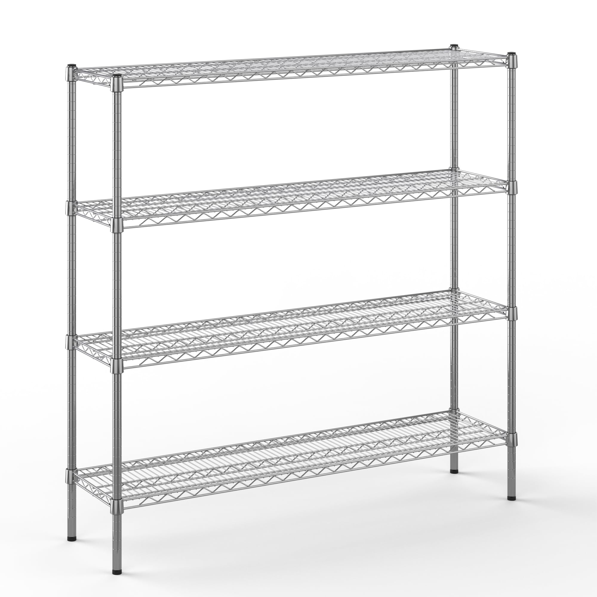 14" Deep x 54" Wide x 54" Height Wire Shelving Kit | 4-Tier | NSF Commercial Storage Rack Unit
