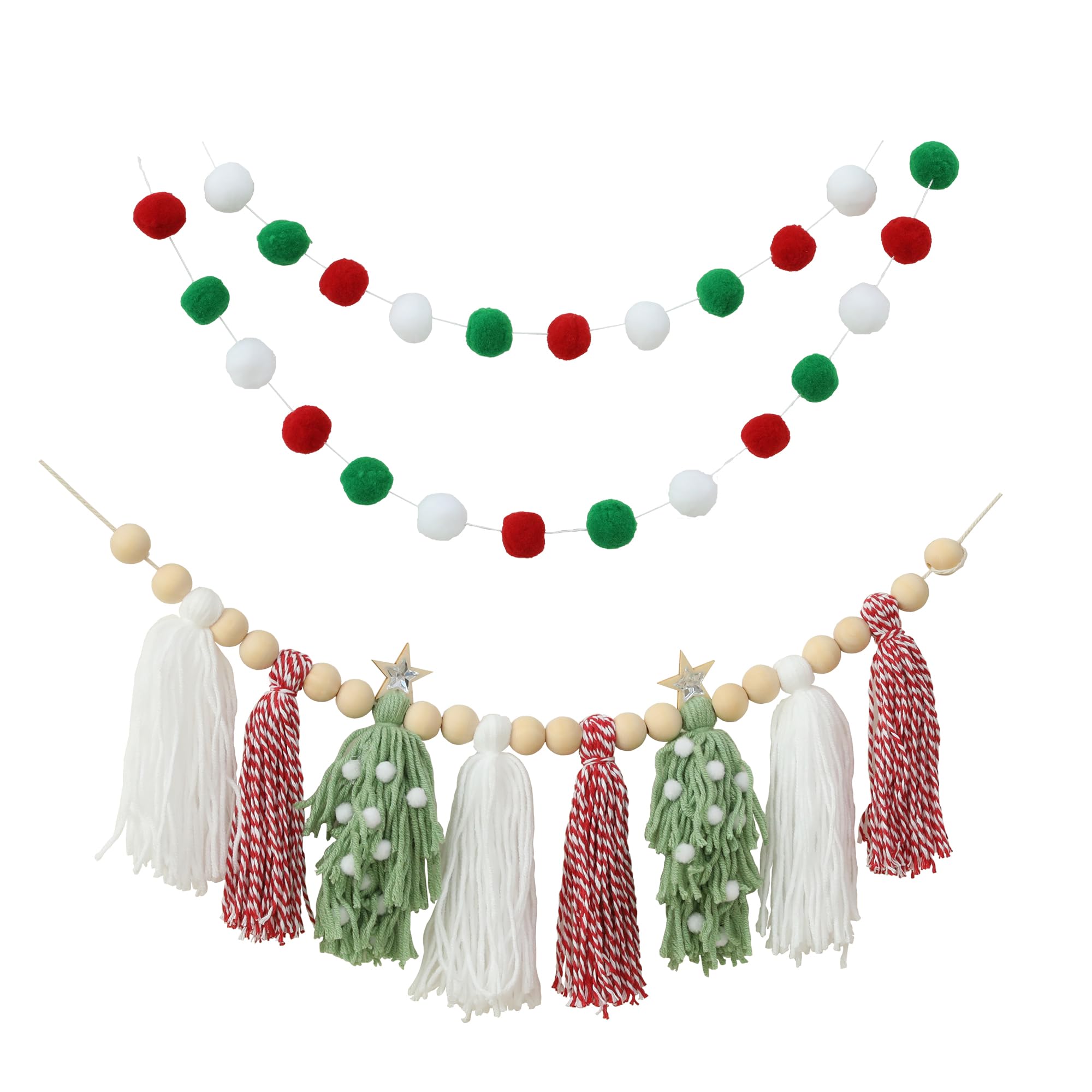 HODIHIWIHandmade High Chair Banner Party Decoration for Christmas Red Green Wall Hangings Decorative for Kids Bedroom