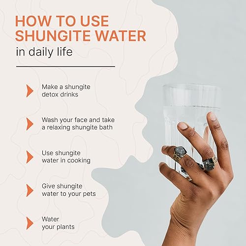 Miniatura 5 de Karelian Heritage Piedras de shungita crudas para purificación y filtrado de agua de 0.4 libras Cristal curativo crudo con propiedades