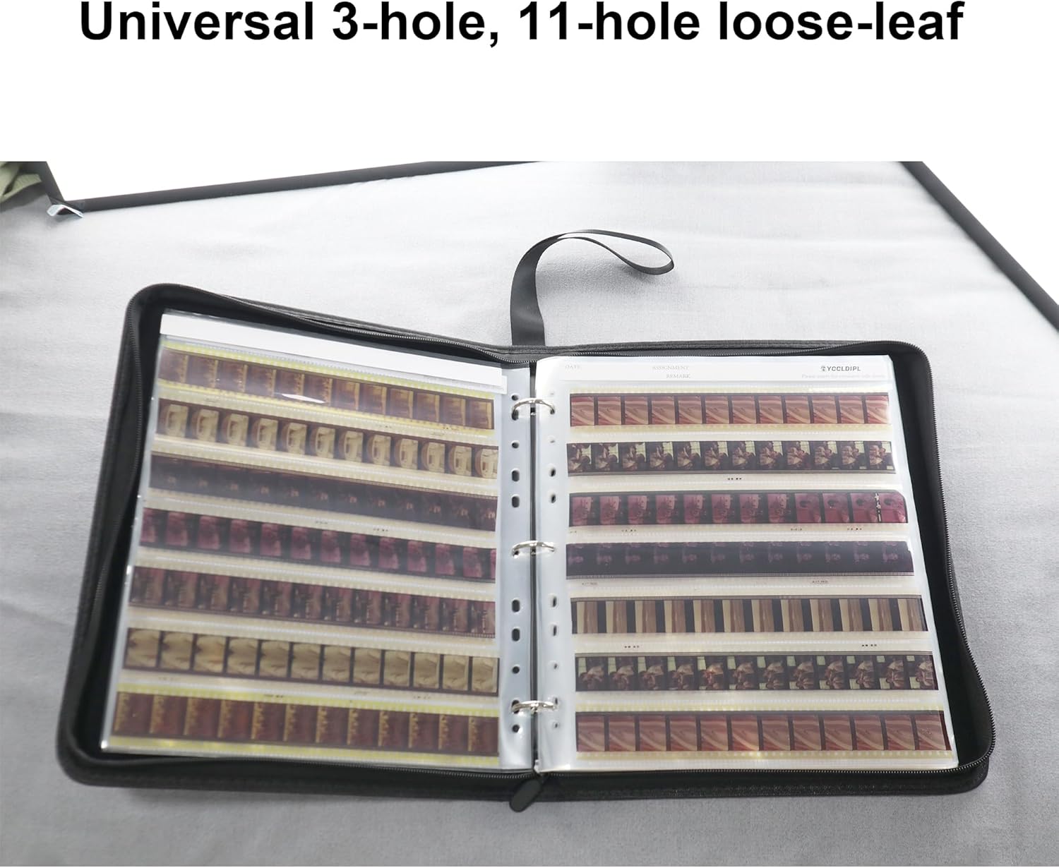 50-Pack 35mm Film Negative Storage Sleeves with Binder Box, Acid-Free Protector Pages for 135/35mm Film Negatives, Durable Archival Film Organizer Kit