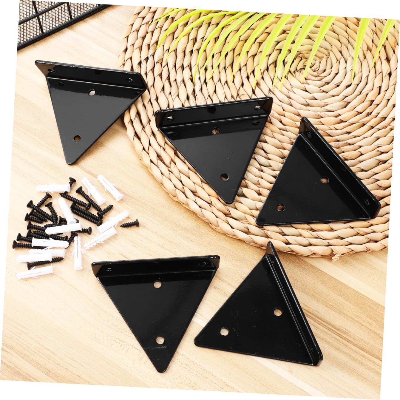 6pcs Heavy Duty Shelf Brackets Hidden Storage Bracket Metal Wall Mount Support for Space-Saving Floating Shelves Home Office