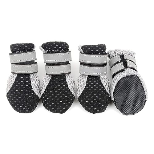 SMALLLEE_LUCKY_STORE Botas de malla transpirable para perros pequeños