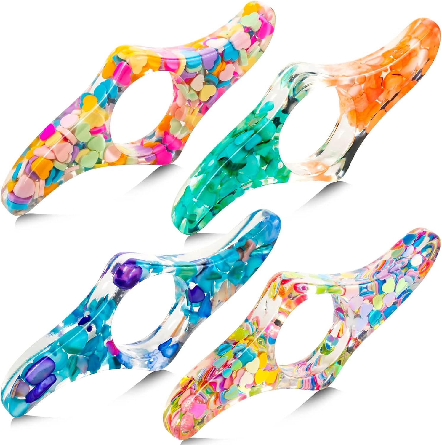 Thumb Book Page Holder, 4Pcs Dried Flower Resin Book Page