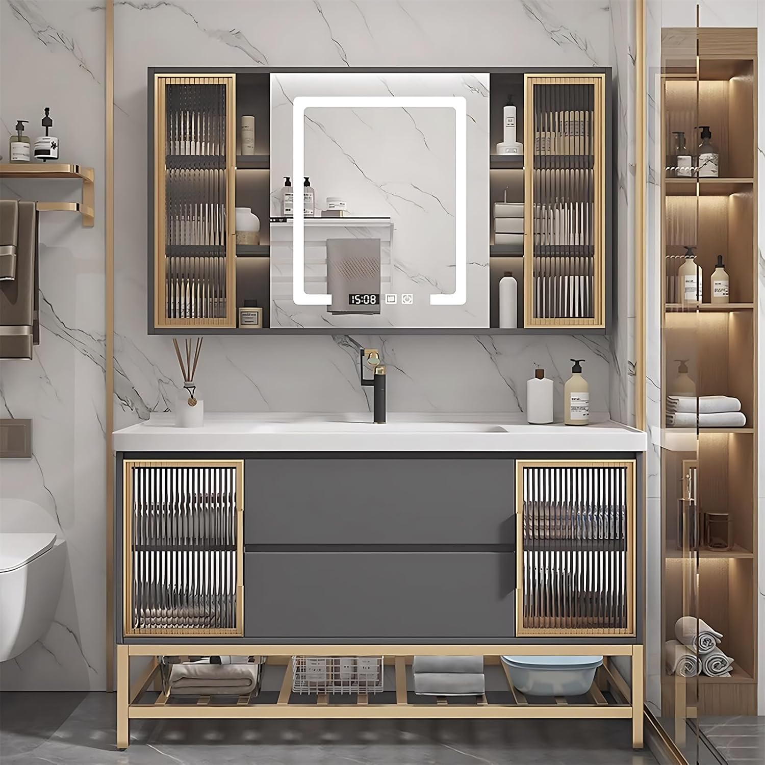 Amazon.com: ZGNBSD Bathroom Vanity - Modern Bathroom Vanity with Sink ...