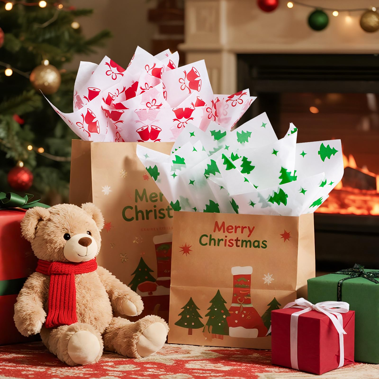 Simetufy 1000 Sheets White Tissue Paper Bulk, 15" X 20" Packing Paper Sheets For