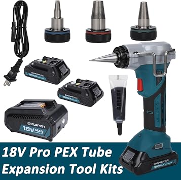 ZUPPER 18V PEX Expansion Tool Kits Set for PEX-A Material