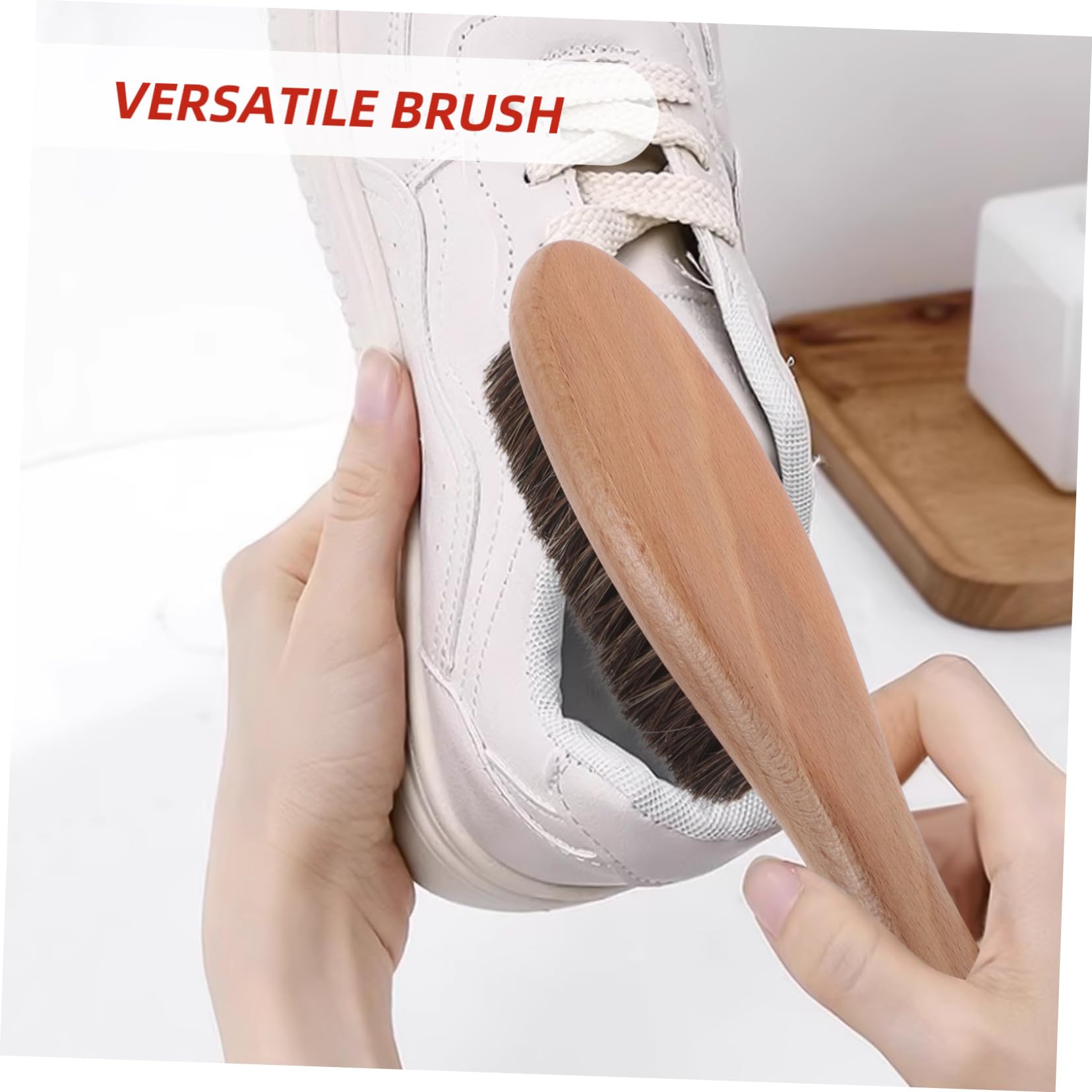 2pezzi Spazzole Per Scarpe Setole Spazzole Per e Lucidatura Per Scarpe e Sintetico e