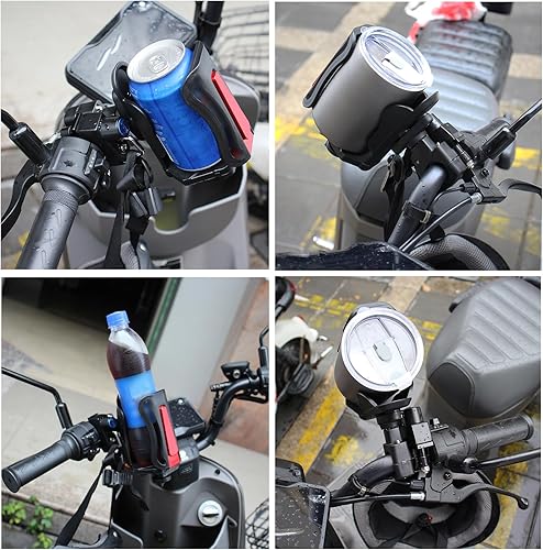 Miniatura 4 de Soporte para botella de agua de motocicleta, tamaño ajustable para botellas de 2.68 a 3.94 pulgadas de diámetro, soporte para tazas de motocicleta,