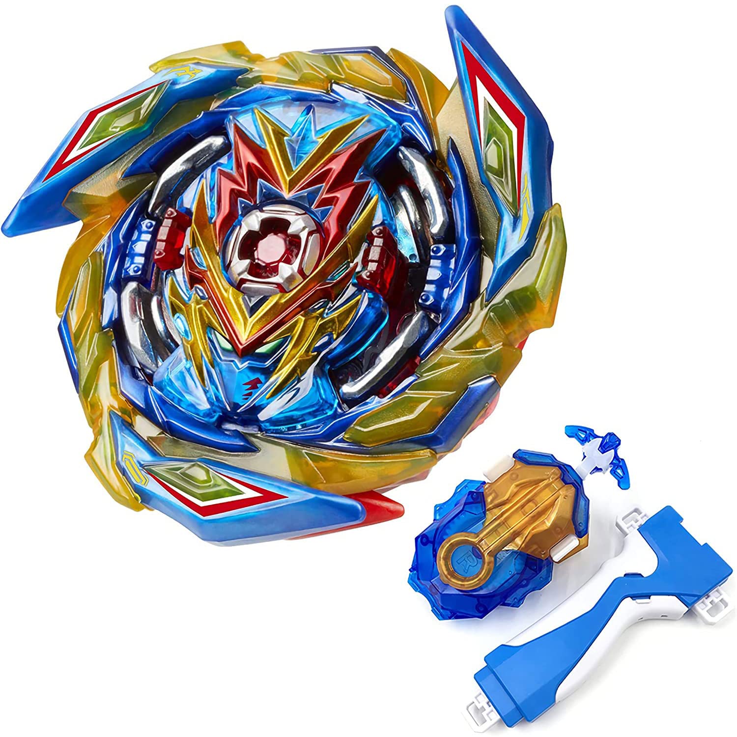 Desamvap Battling Tops Burst, Booster B-163 Brave with Bey Launcher and Grip, Battle Games Tops Set Right Spin DB Layer Gyro Toys Set Gifts for Kids Children Boys