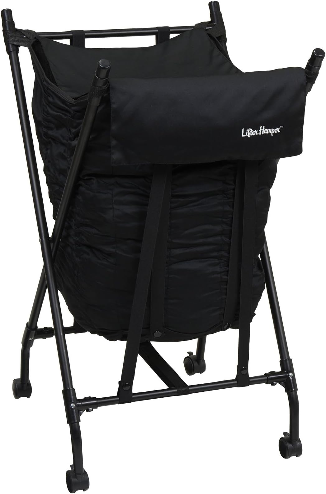 Household Essentials LH1002 Lifter Hamper Spring Loaded Laundry Bag - Black