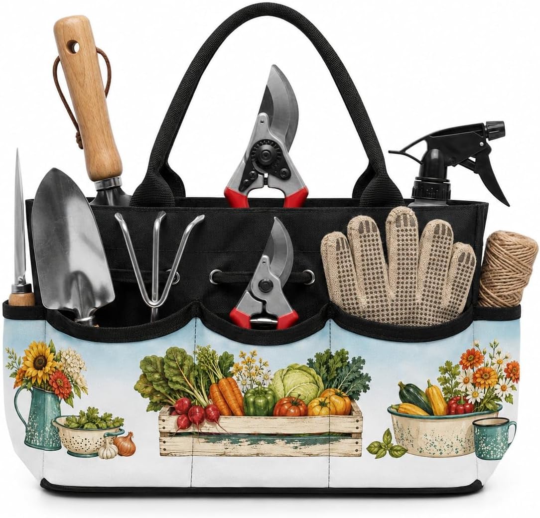 Produce Box Enamel Art Garden Tool Bag Organizer for Yard in Market Season