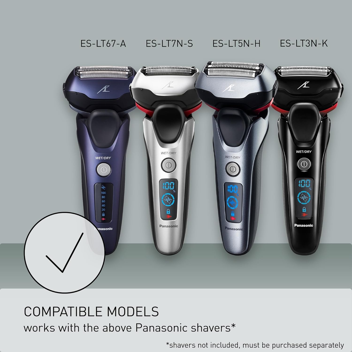 Panasonic Shaver Replacement Outer Foil and Inner Blade Set, Compatible with ARC3 3-Blade Shavers ES-LT67-A, ES-LT7N-S, ES-LT5N-H, ES-LT3N-K, Black