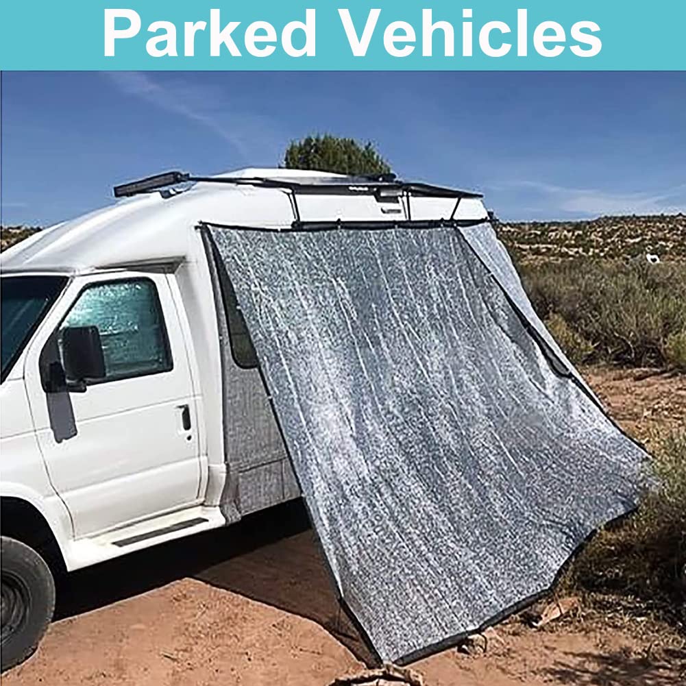 BeGrit Red de Sombra de Aluminio 75% Tela Aluminio para Sombra Coche Malla Sombra con Ojales Tela Cobertura Reflectante Aluminio Tela Reflejante Sol para Perros Jardín Patio balcón Campame 2x2m