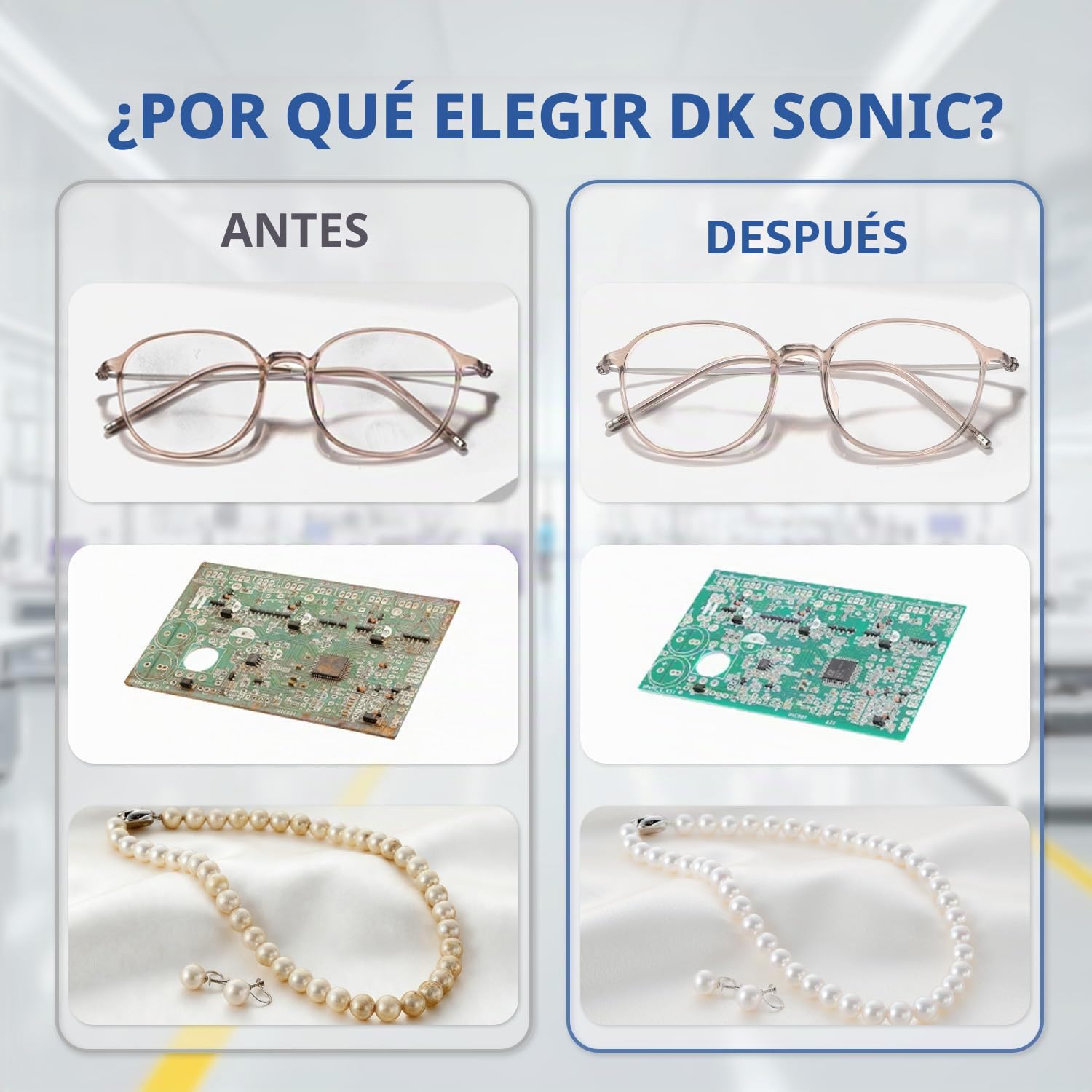 DK SONIC Limpiador Ultrasónico, 1.5L 60W Limpiador Ultrasónico Profesional de Gafas con Control Digital, Limpiador Ultrasónico para Cadenas, Joyas, Limpieza de Monedas (Cestas Incluidas)