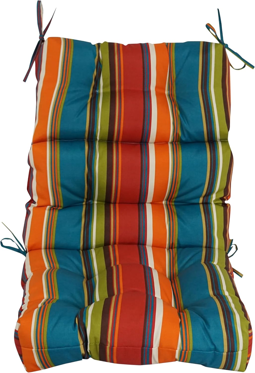 Blazing Needles Multi-Section Tufted Outdoor Chair Cushion, 22 x 45, Westport Teal