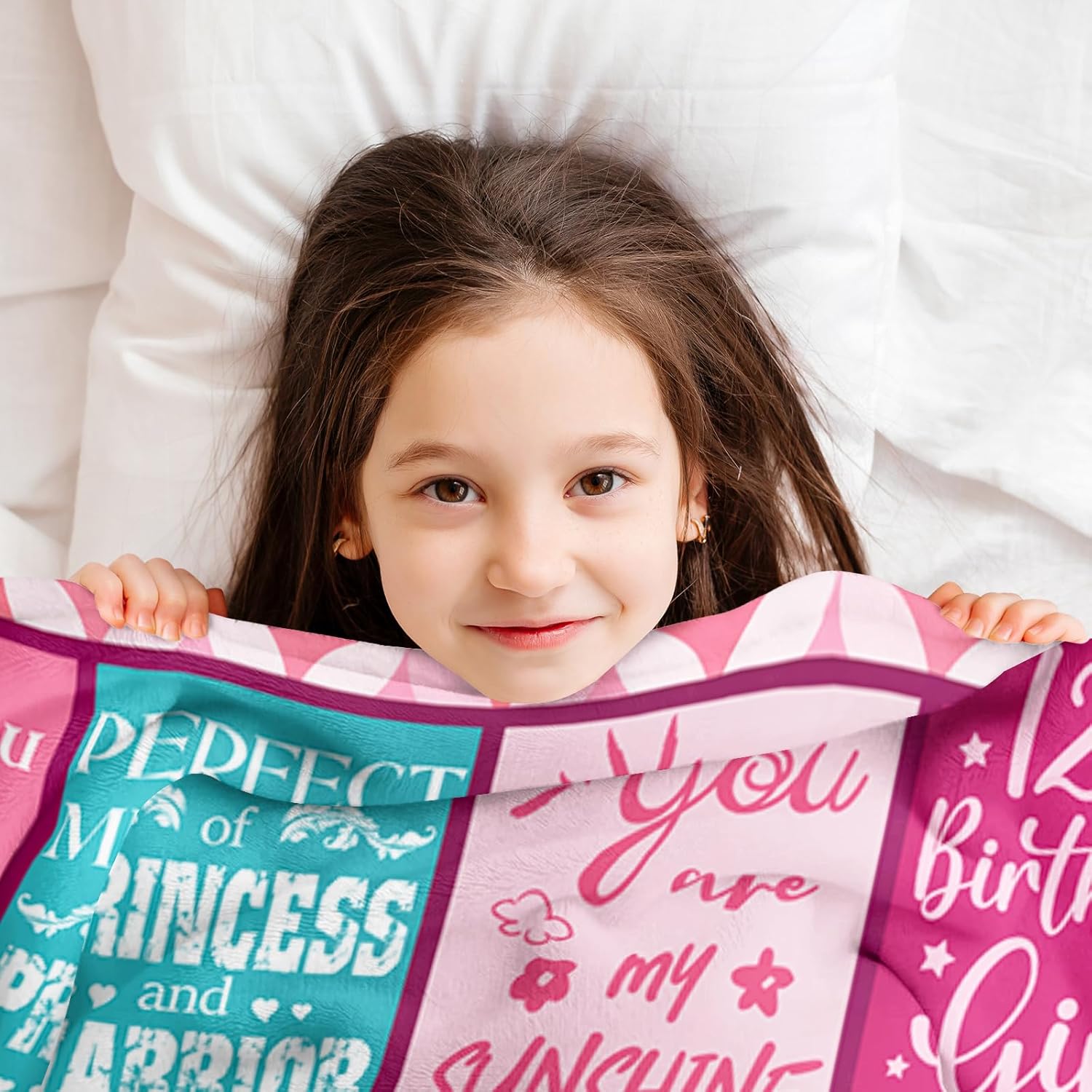 12 Year Old Girl Birthday Gifts - 12th Birthday Decorations for Girls - Birthday Gifts for 12-Year-Old Girls - 12 Years Old Girl Gift for Daughter Granddaughter Niece - 12th Blanket 50"X60"