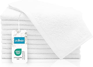ZOLLNER Juego de 10 Toallas de Invitados: Toallas pequeñas y mullidas de 30 x 50 cm, Lavables a 60 °C, de algodón, en Colo...