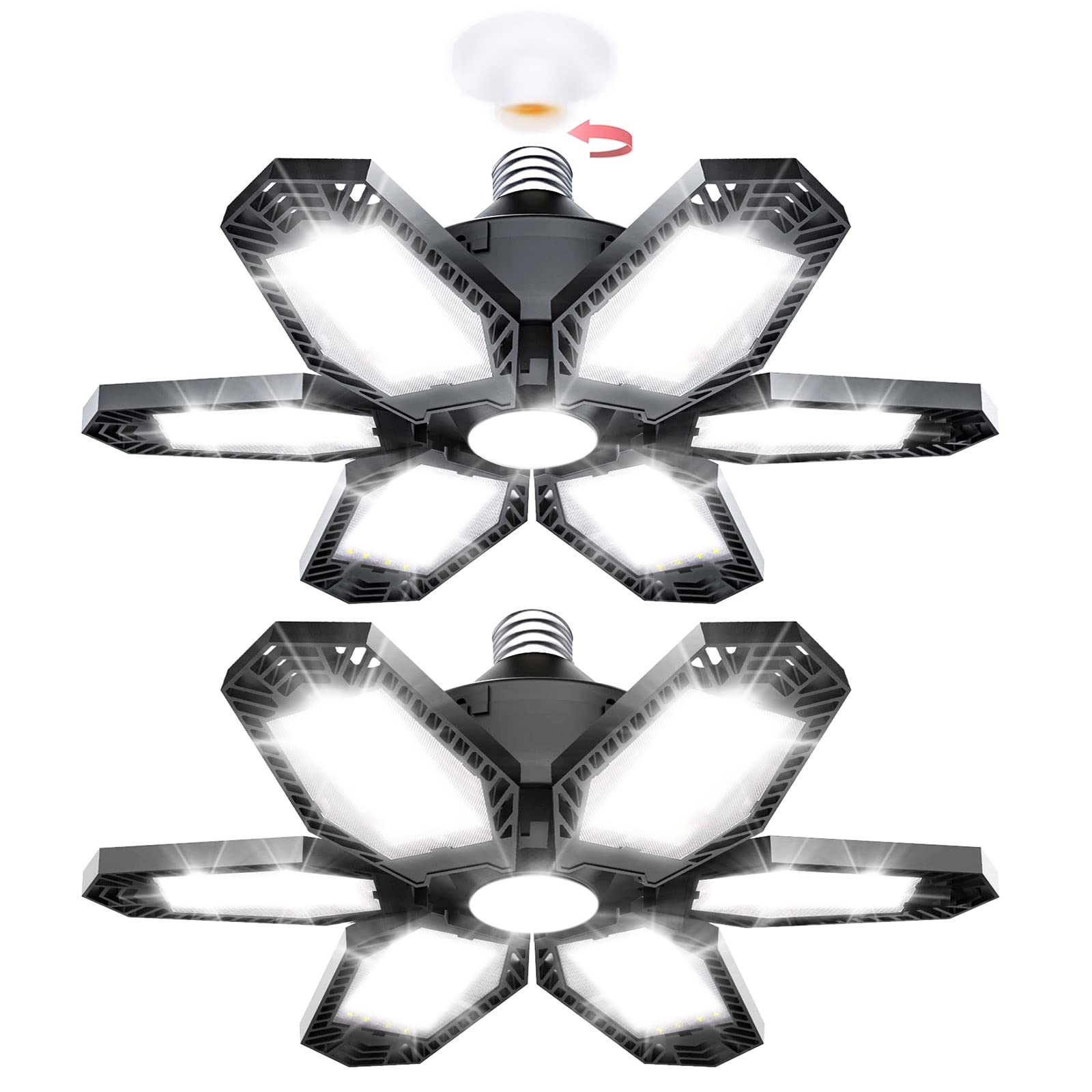 Buy TANBABY 150W LED Garage Light 2 Pack, Best Bright Deformable Garage