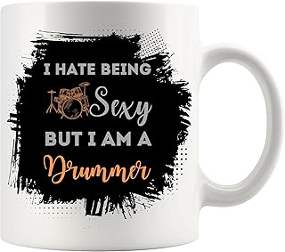 Drummer White Cup - drumming costume i drum sticks drummer Coffee Cup Mugs