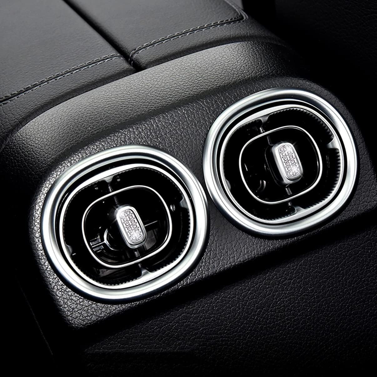 Bling Rhinestones Applique Cover Accessories Fit for Mercedes Benz 2022 2023 2024 2025 C Class W206 Bling Accessories (Air Outlet Button Stickers)