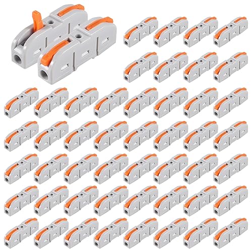 50 conectores de cable de palanca, conductores SPL-1, conectores compactos, conectores de palanca, tuercas, conectores eléctricos, terminales de