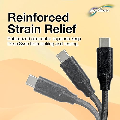 Miniatura 7 de BoxWave Cable compatible con Elgato HD60 S+ - Cable DirectSync PD (10 pies) - USB-C a USB-C (100 W), aleación de nailon trenzado tipo C larga carga