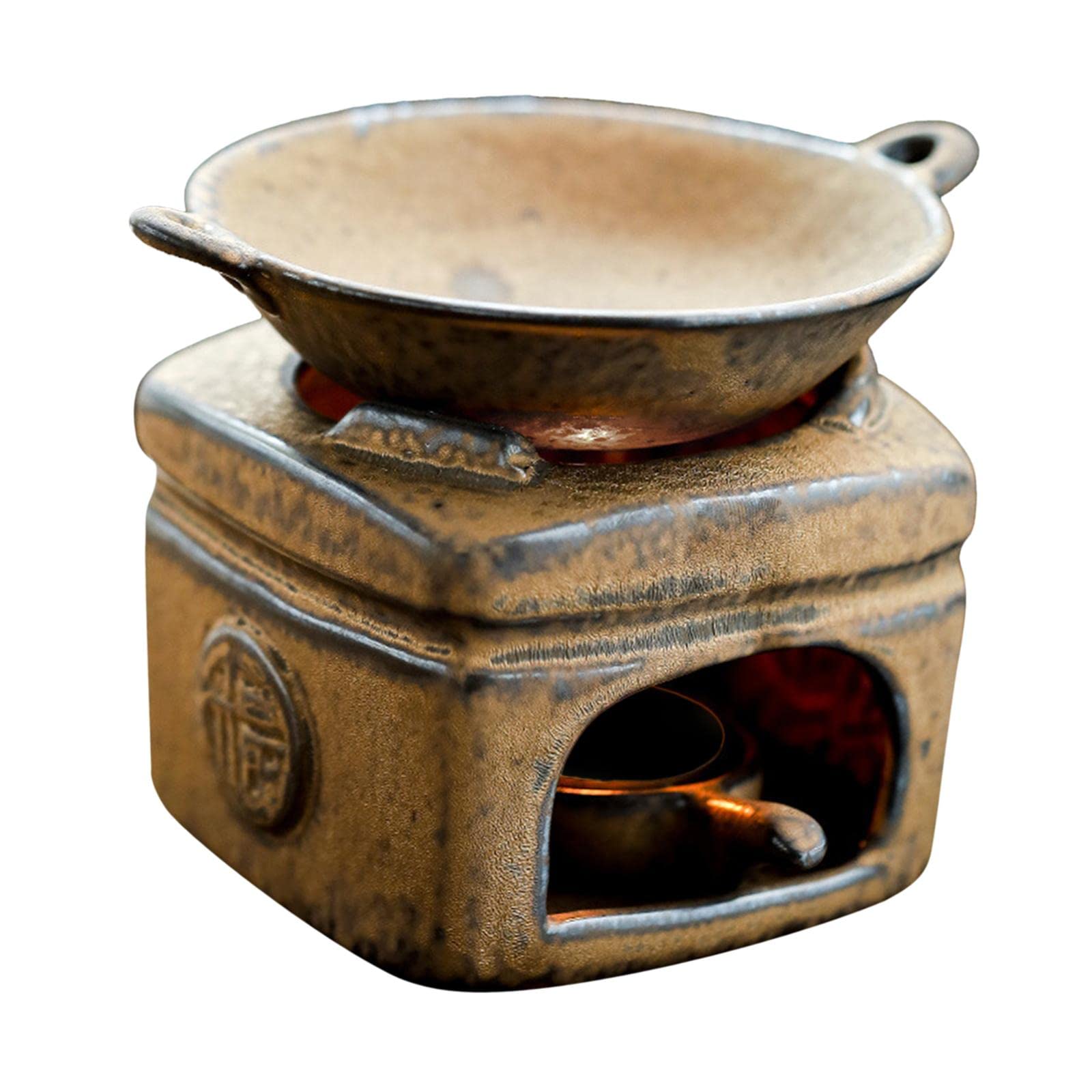 Milageto Diffusore di Olio Essenziale di Cera per Bruciatore di Aromi in Ceramica, Set di Caratteri