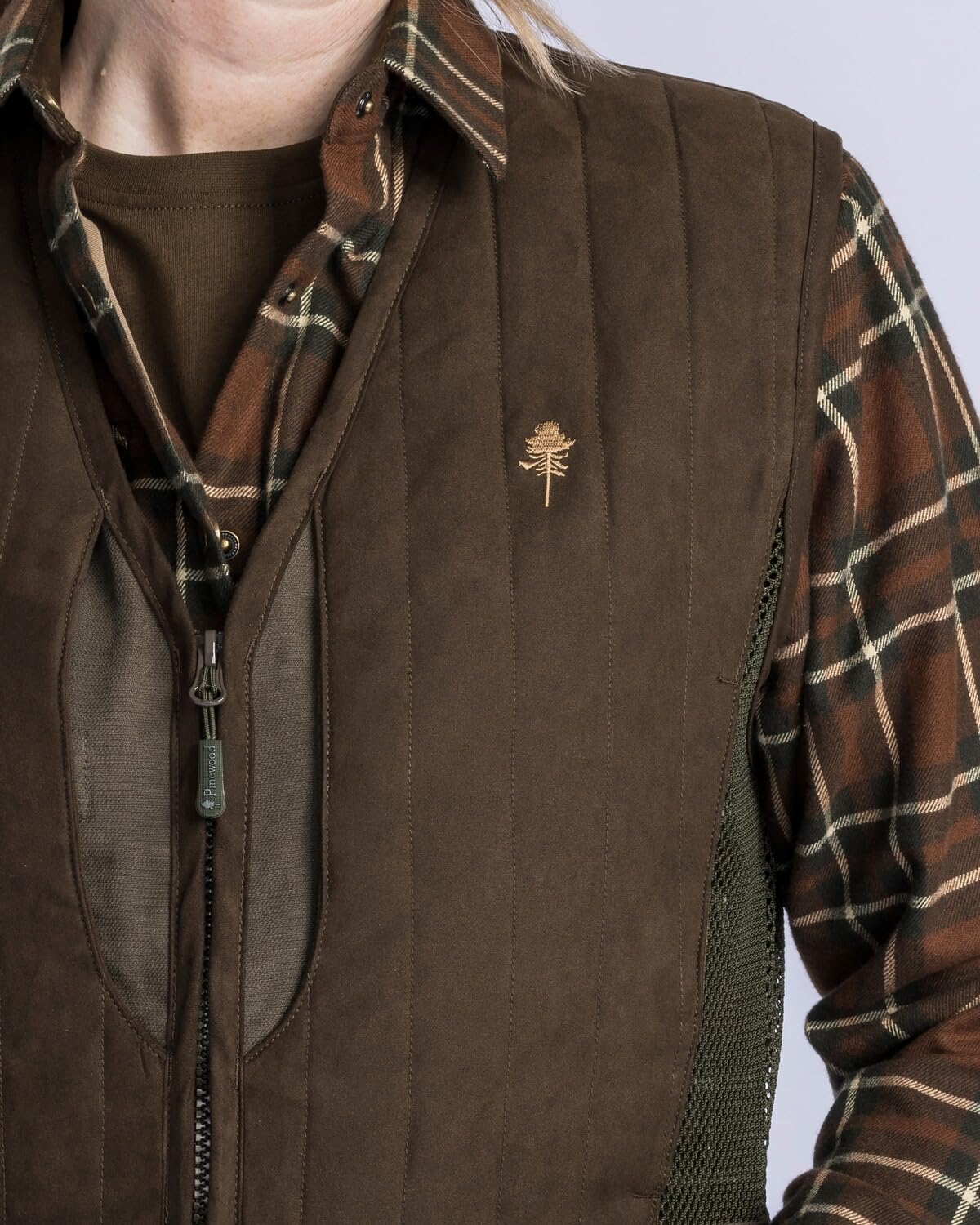 Pinewood Jagdweste Damen Suede Brown