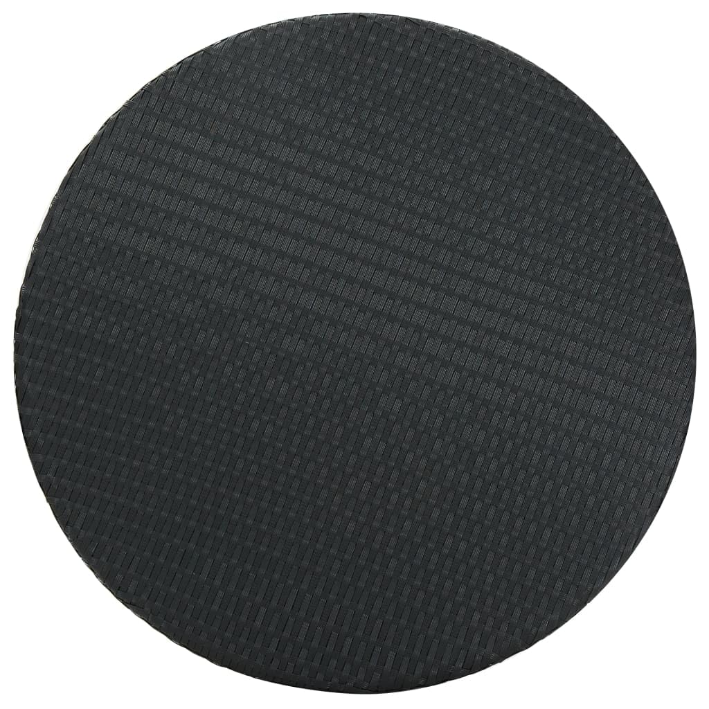 Tomostar Table de Bar Haute Extérieur Noir 75,5x106 cm Résine tressée