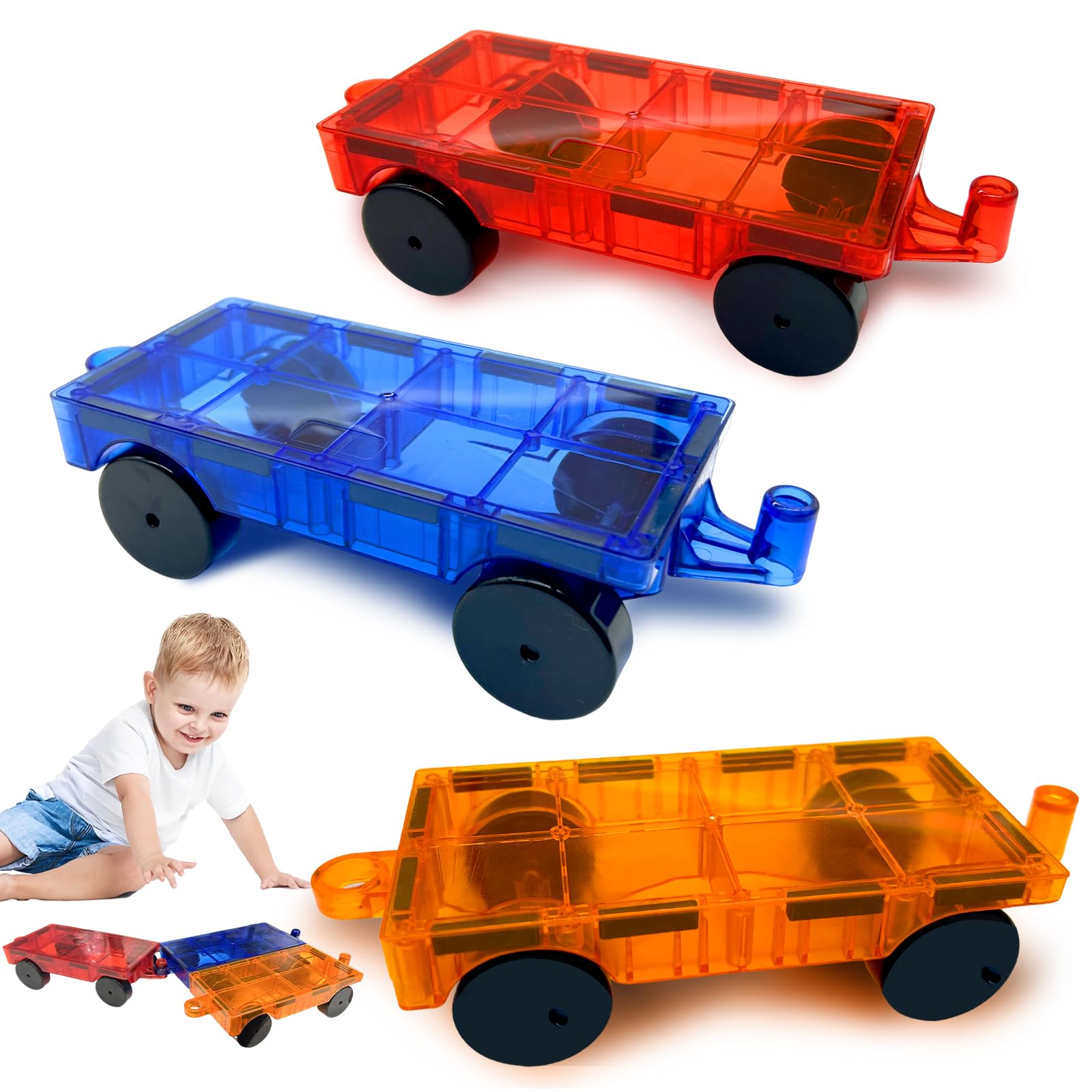 Magnetische constructie voor kinderen, 3-8 jaar, 49 magnetische blokken van ingenieur, stapelbaar, reisspeelgoed met opbergdoos, magnetisch bouwblokspel, cadeau voor jongens en meisjes vanaf 3 jaar