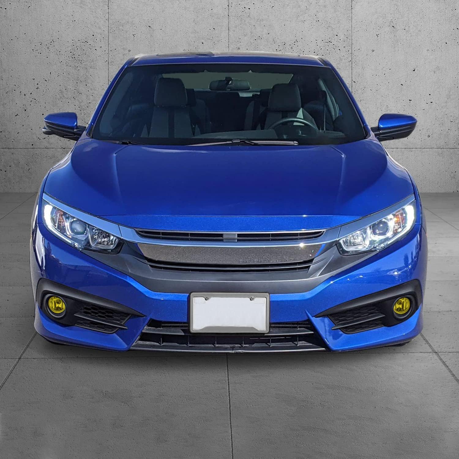 Spec-D Tuning Yellow Lens Fog Lights + H8 Bulbs + Switch Included Compatible with Honda Civic 2/4Dr 2016-2018 L+R Pair Assembly