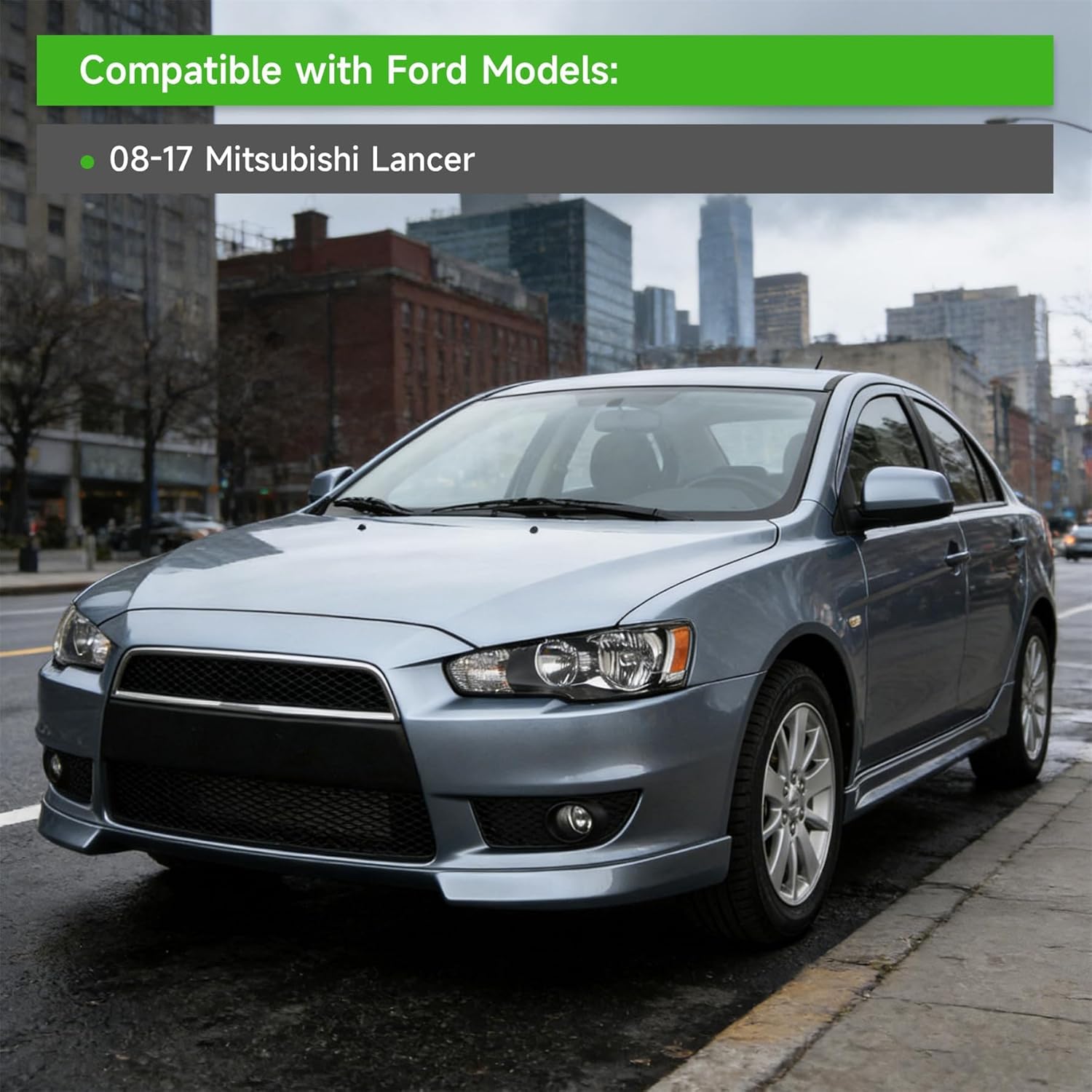 munirater Acrylic Vent Window Visors Rain Guard Replacement for 2008-2017 Mitsubishi Lancer