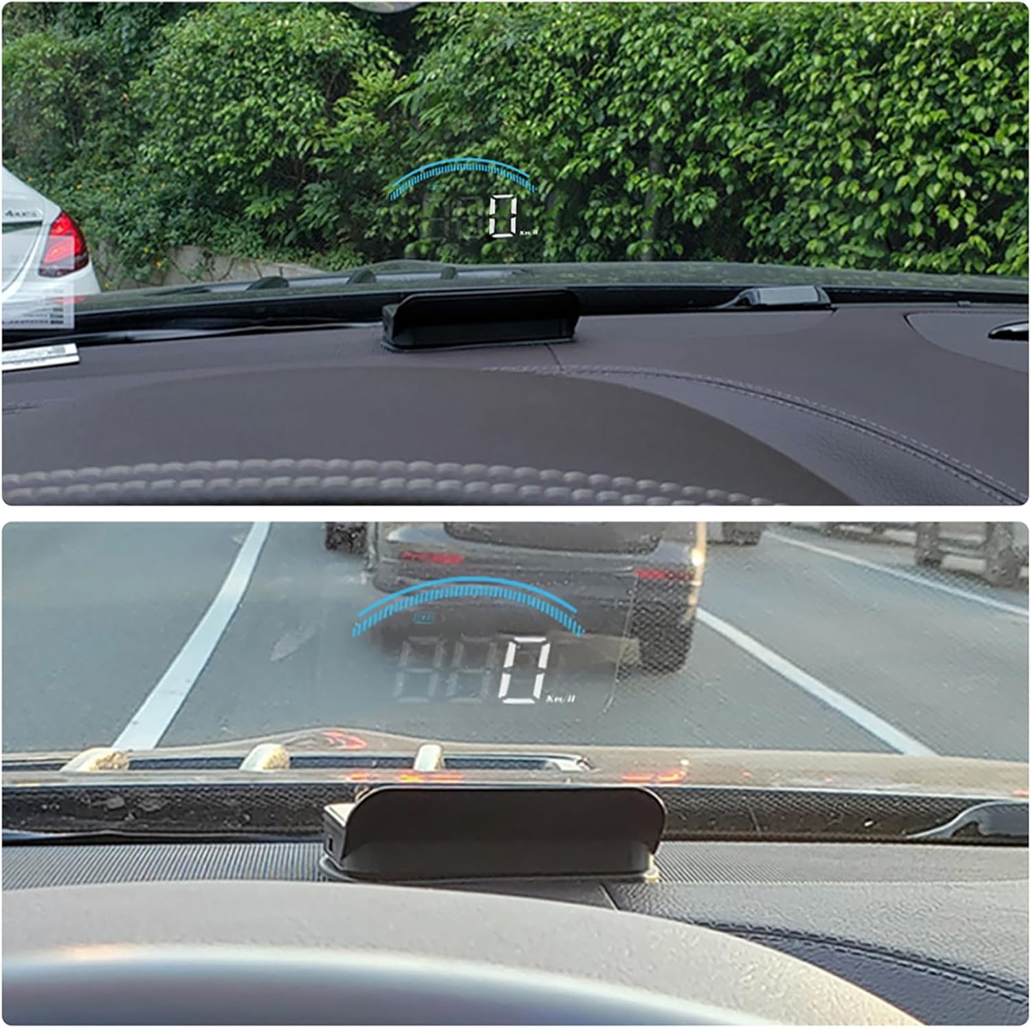 M11 Heads up Display Windshield Projector, OBD2/GPS Speedometer MPH with Speed, 3.5 inch CAR HUD Overspeed Warning, Display Water Temperature, Display distance