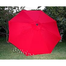 Bellrino Replacement Umbrella Canopy for 10 ft 8 Ribs Red Color Canopy Only