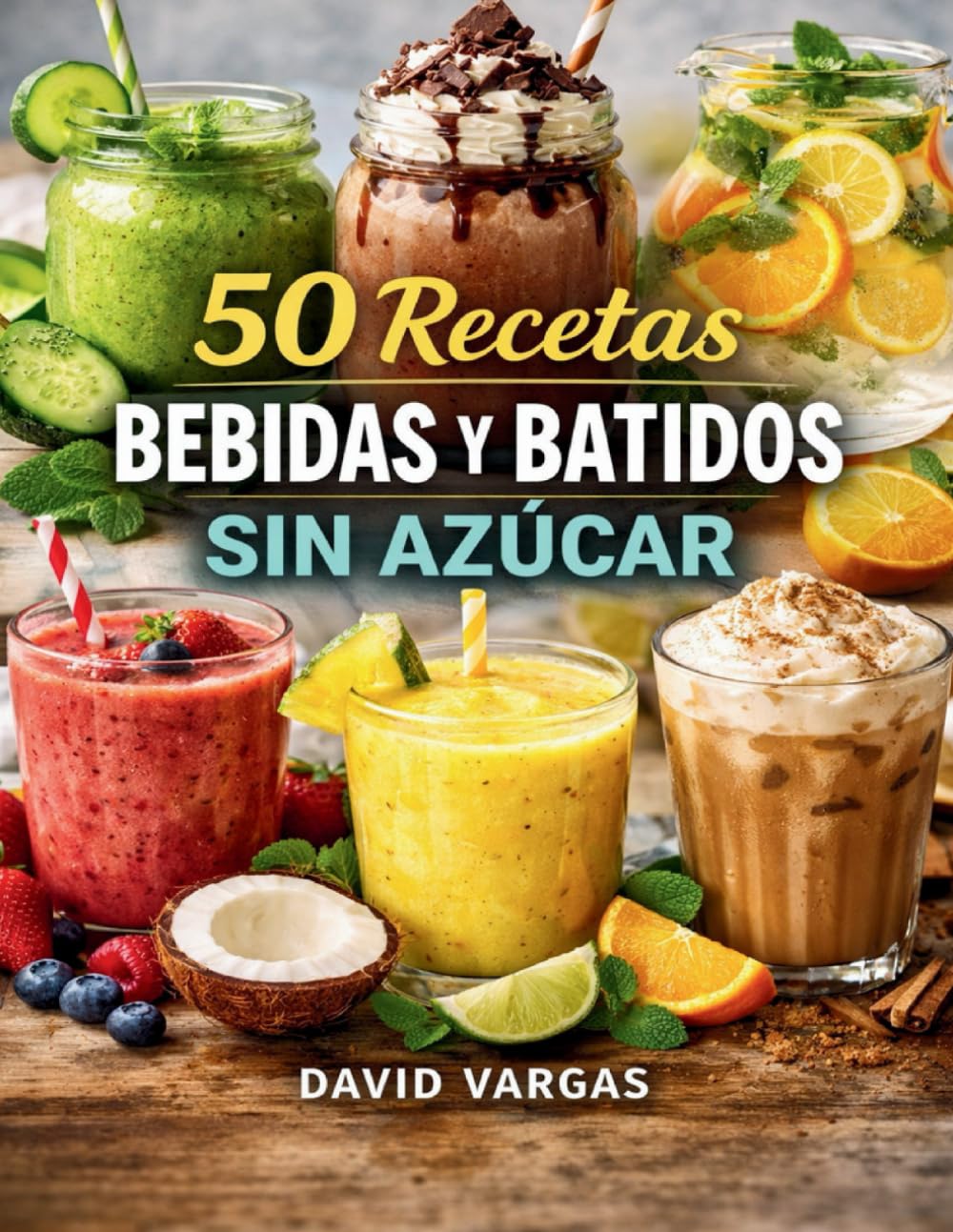 50 Recetas de Bebidas y Batidos Sin Azúcar: Opciones caseras saludables para cualquier momento del día