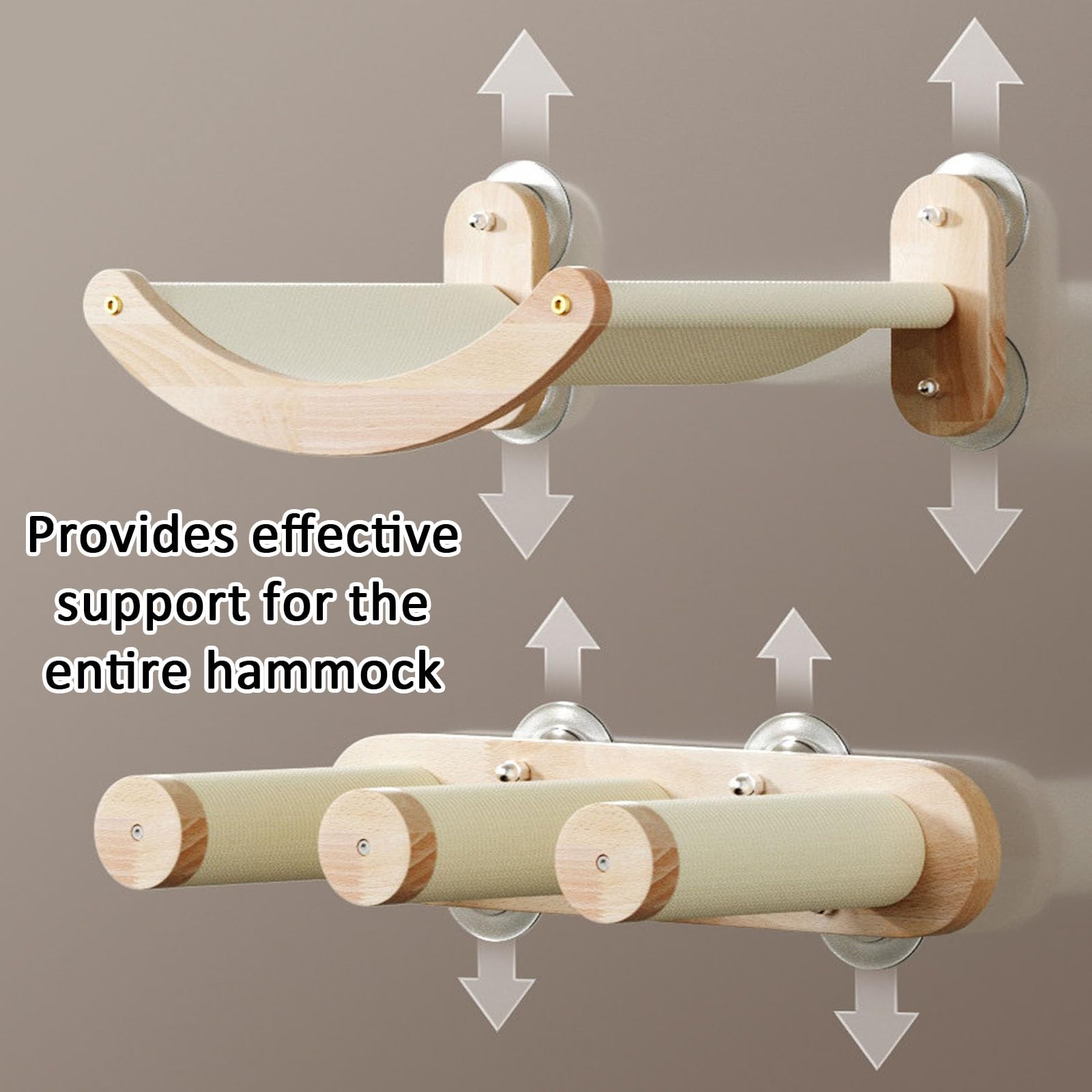 Trespolo per Gatti, Torre Tiragraffi E Percorso A Parete: Struttura In Legno, Facile da Installare E Componibile A Piacimento(Single cylindrical step)