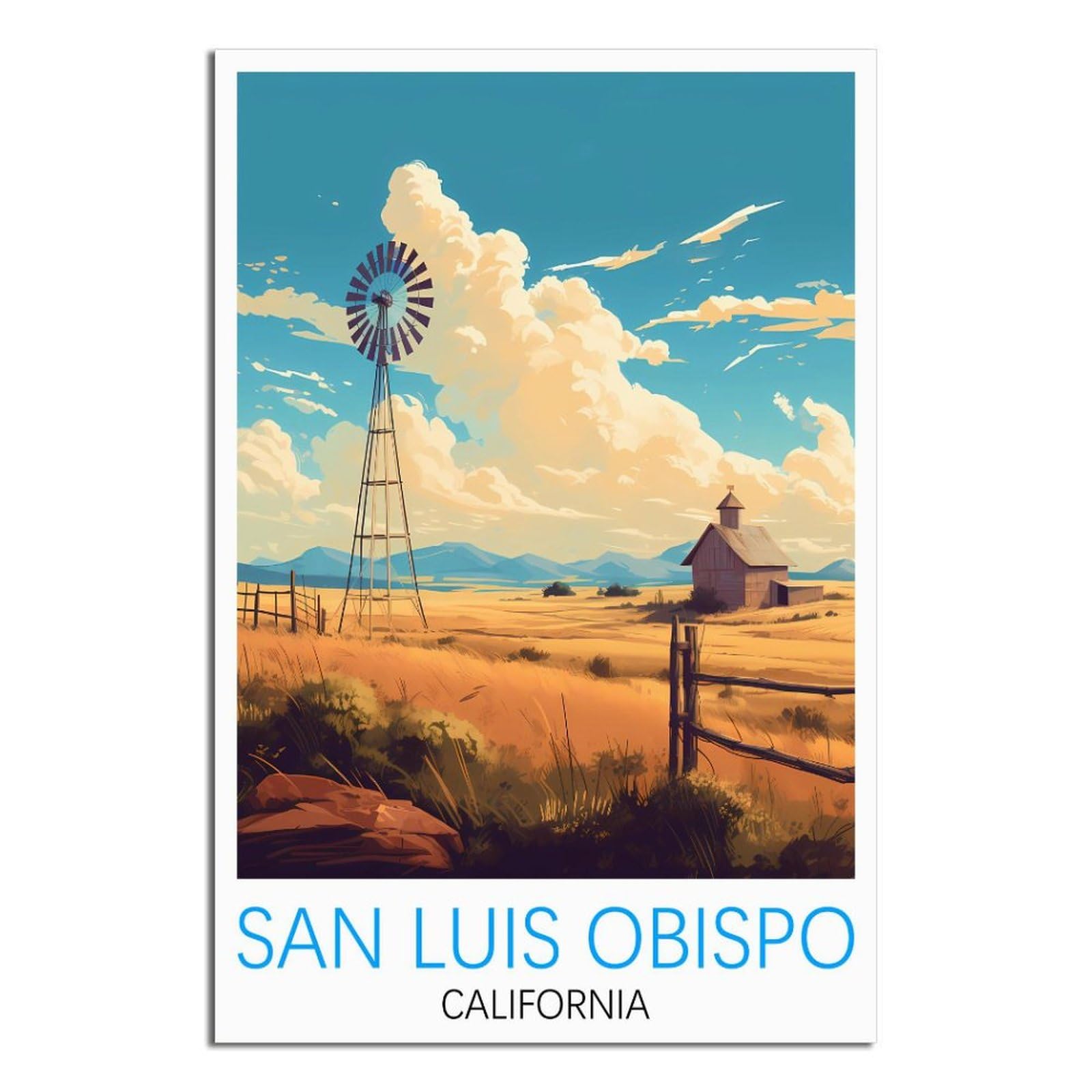 EZMLFA Diamond Painting Kits for Adults,San Luis Obispo California DIY Diamond Painting Art Kit for Beginners Home Wall Decor Arts and Craft Kits for Adults Kids 30x40cm