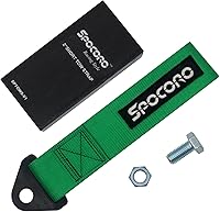 Vista 11 de Correa de remolque de carreras resistente JDM - Correa de remolque de nailon rojo para pista, todoterreno y decoración (rojo)