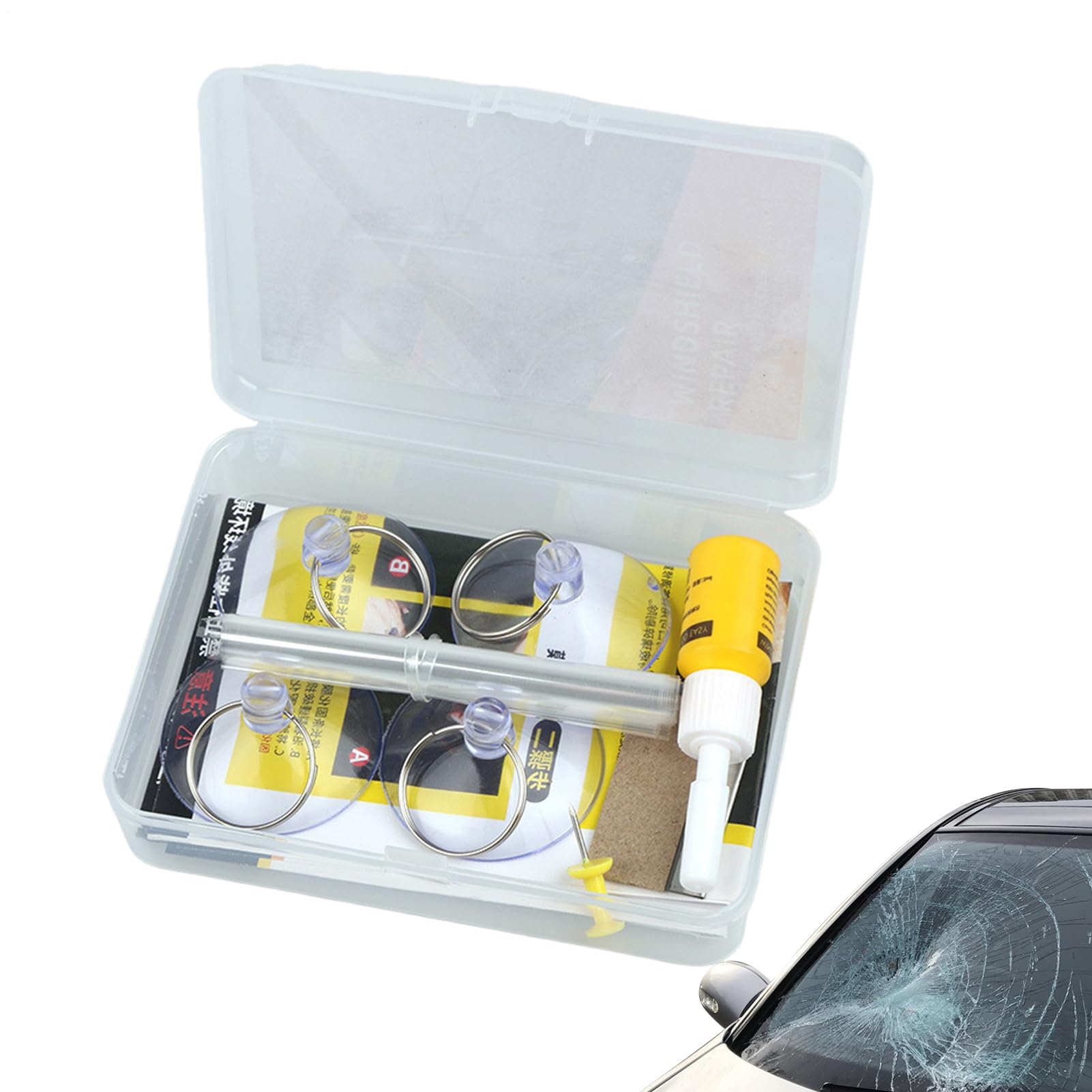 Window Cracks Repair Kit - Windshield Cracks Repair Liquid Car Glass Kit Windshield Scratch Glasses for Home Outdoor