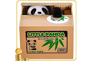 Ceramic Piggy Bank Panda - Fluently English-Speaking Stealing Coin Bank
