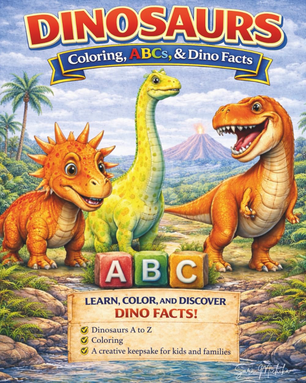 DINOSAURS Coloring, ABCs, & Dino Facts