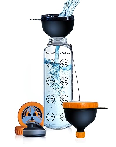 Miniatura 4 de Three Drops of Life Embudos grandes para llevar, los mejores embudos de suplementos de proteínas para suplementos antes y después del entrenamiento