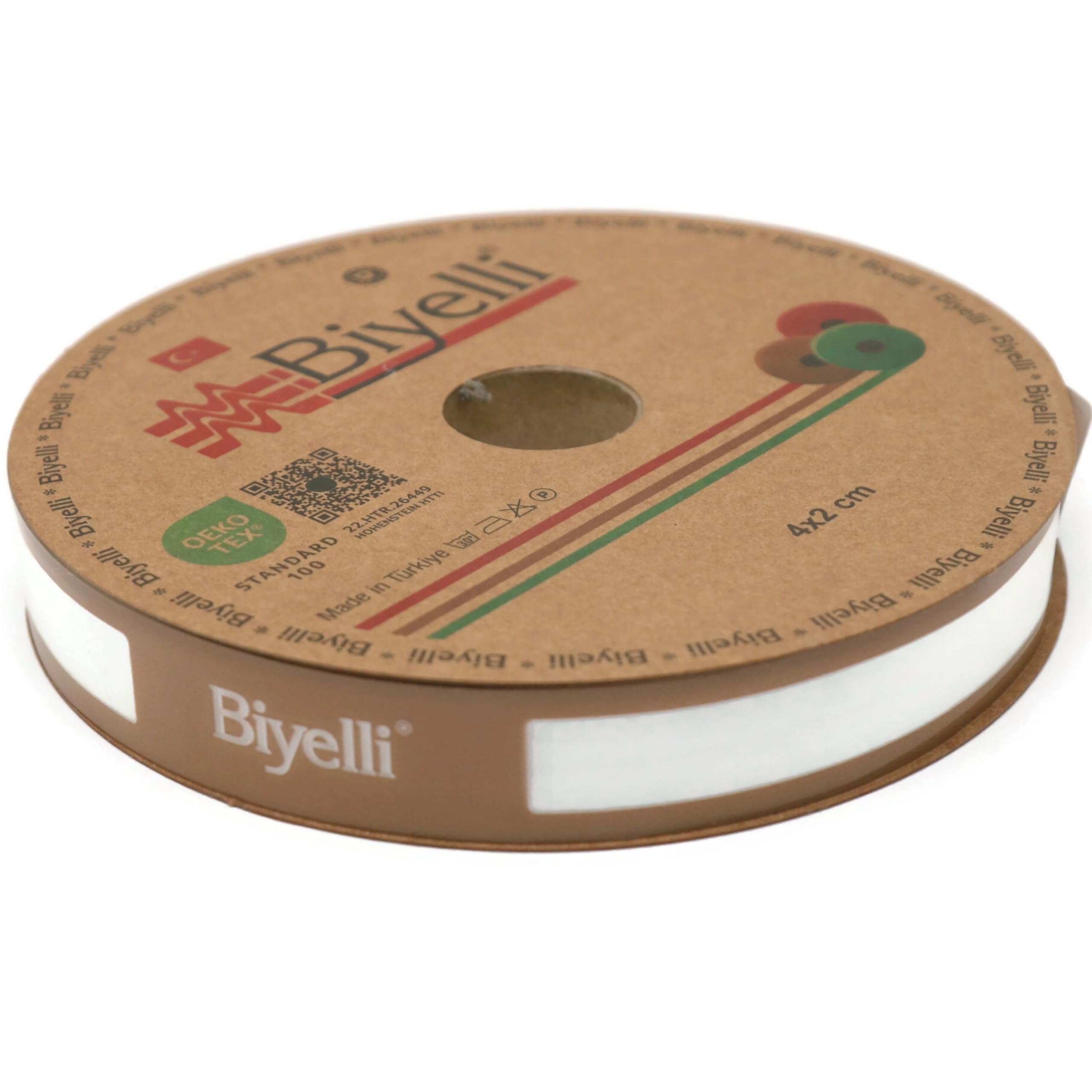 Cinta al bies plegable de algodón – 3/4 pulgadas (20 mm) de ancho – 27 yardas – más de 65 colores – Cinta de encuadernación de algodón de un solo pliegue para coser ropa DIY (01. Blanco) D01