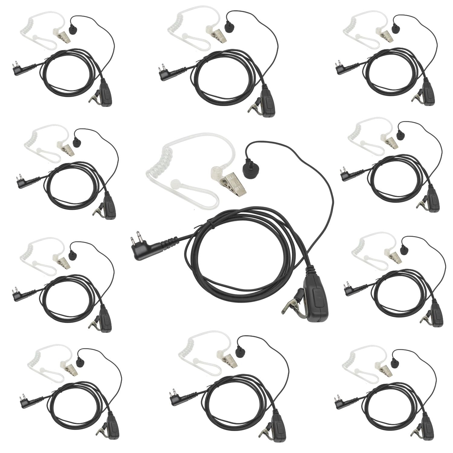 PZYPYM 2 Pin 2-Way Radio Earpiece PTT Mic Headset for Walkie Talkie R2 CLS1110 CP100D CP200 CP185 BPR40 BPR40D DTR700 RDU4100 RDU4160D RMU2040