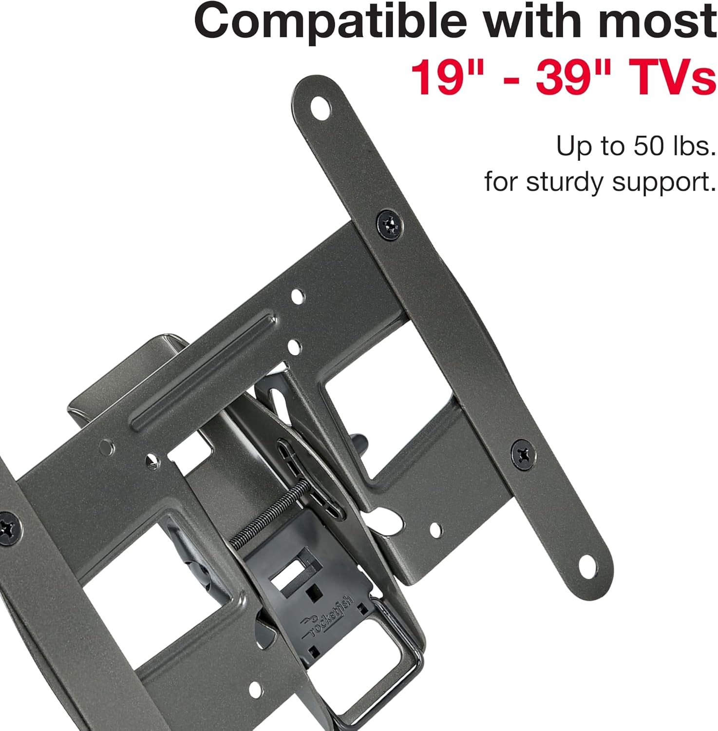 Rocketfish - Tilting TV Wall Mount for Most 19 to 39 TVs - Black