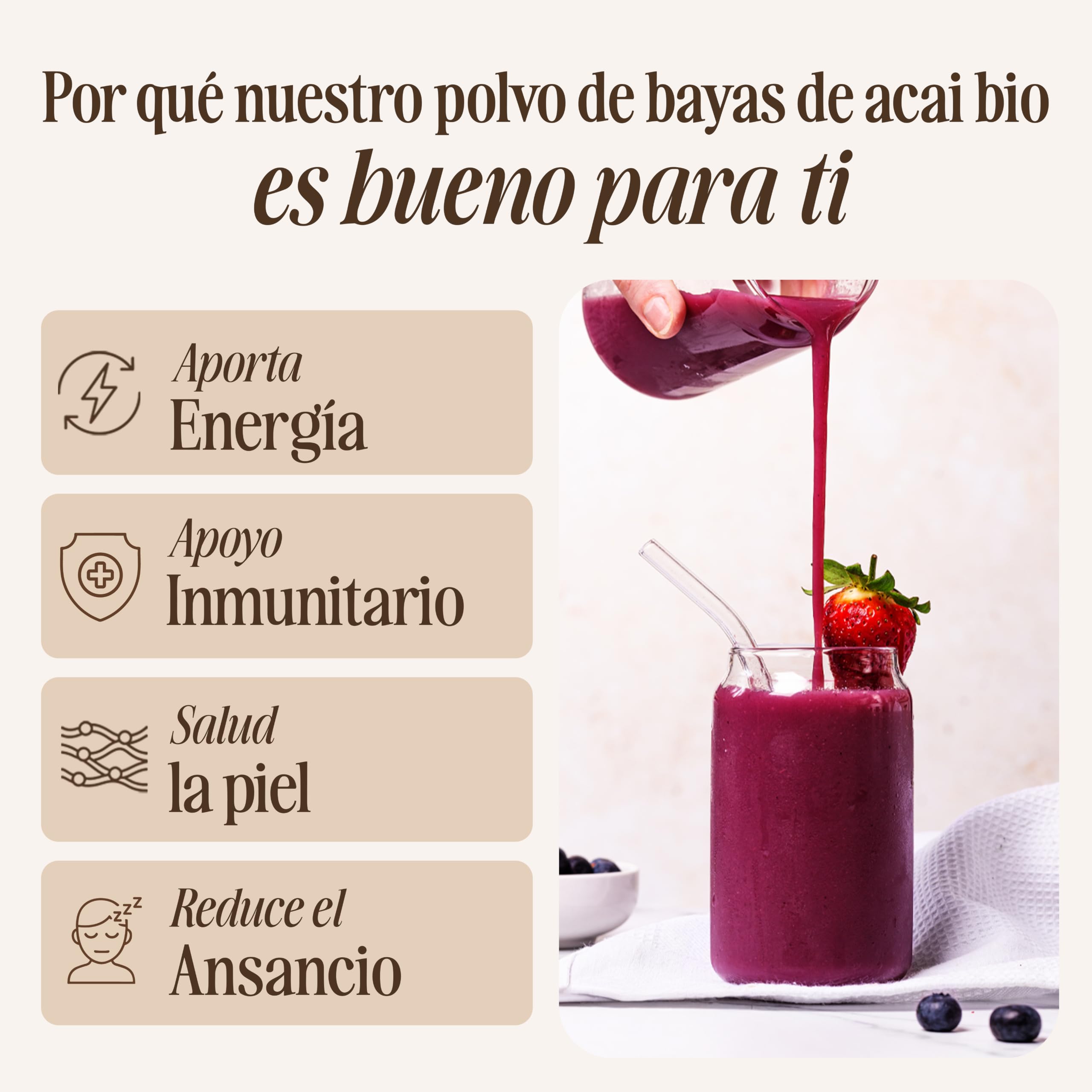 Sevenhills Wholefoods Baya De Açaí En Polvo Orgánico (Liofilizadas) 200g