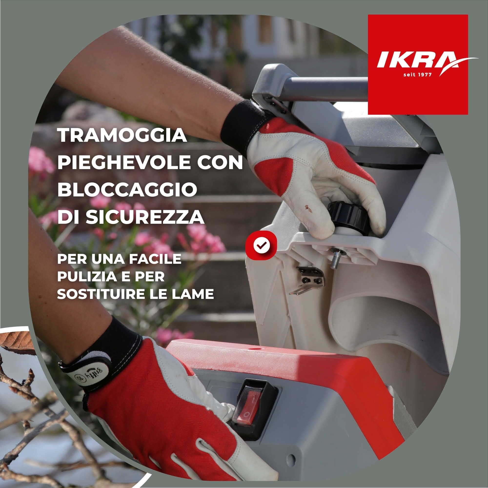 IKRA trituratore elettrica IMH 2500, 2500 W, lame reversibili, sacco 45 l