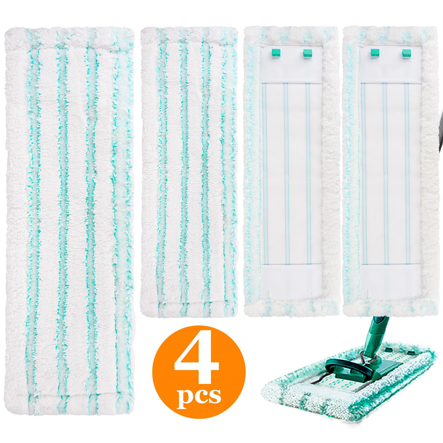 4 sztuki wymiennych nakładek do mopa dla Leifheit Profi XL Cotton Plus/Profi XL Micro Duo. Nakładki z mikrofibry do wszystkich typów podłóg, grubie o dużej chłonności wody.