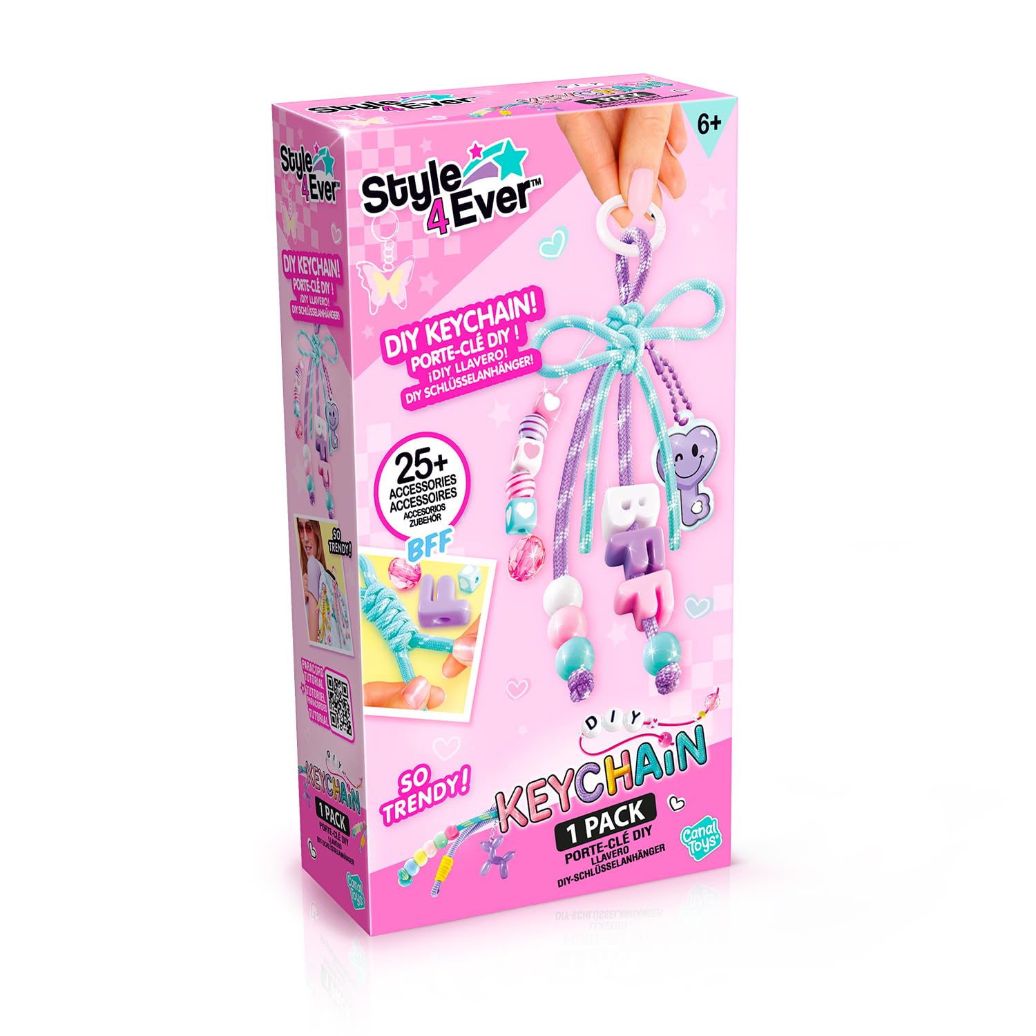 Canal Toys Style 4 Ever DIY Keychain Kit | Paracord Braiding, Beads & Charms | Create and Personalize Keychains | 6 Styles to Collect | for Kids Aged 6+ | Gift Idea for Kids 6+
